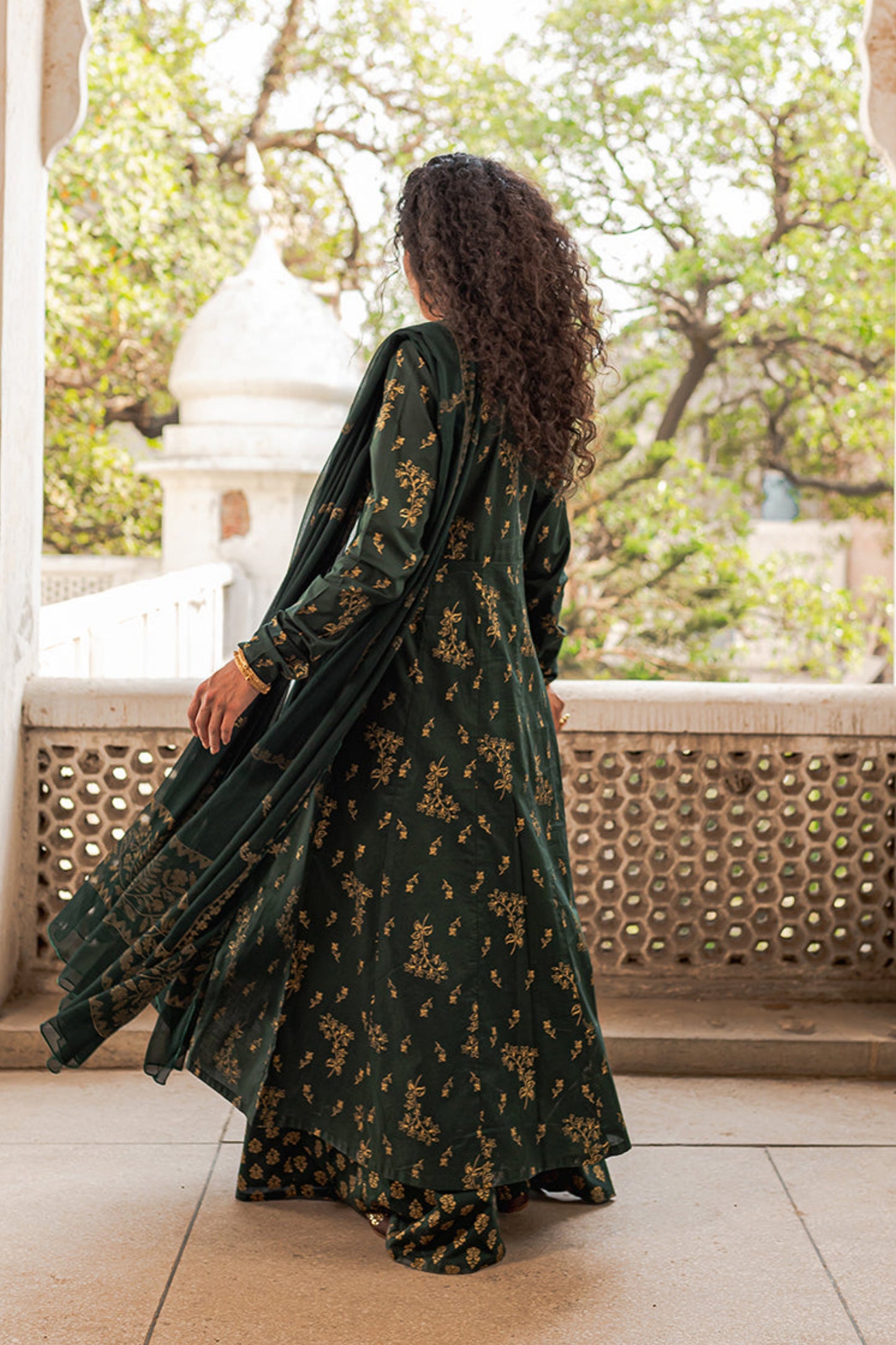 Mannat Pret Printed Cotton 3 Piece Suit Sanam