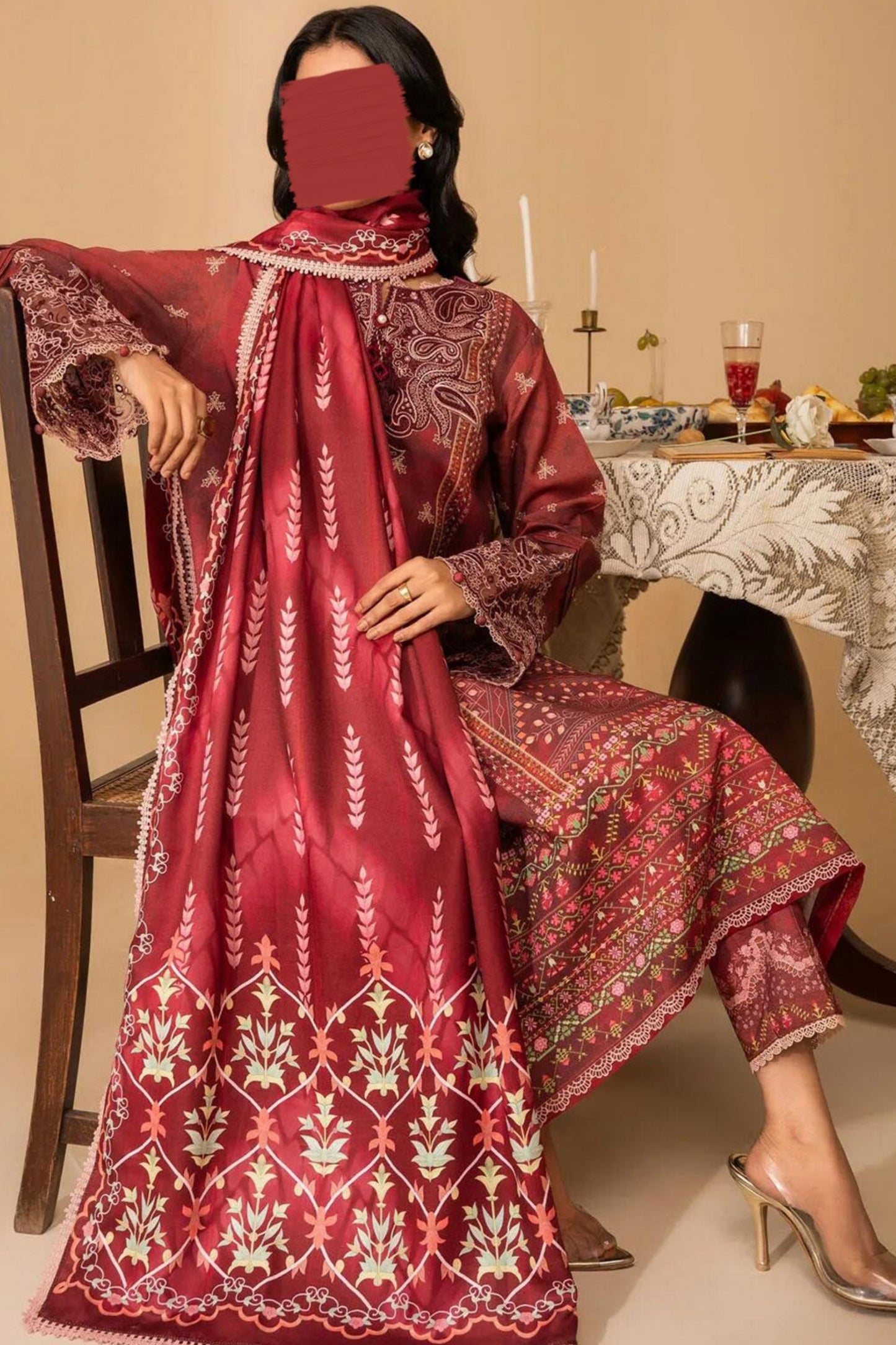 Izabel by Aabyaan Embroidered Linen Suit Unstitched 3 Piece AZ-09