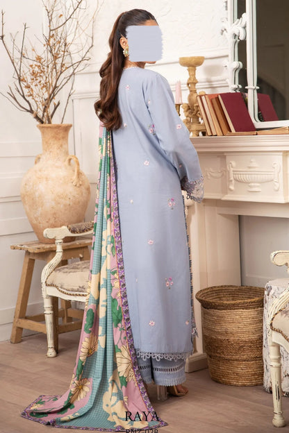 Meraki By Roheenaz Embroidered Linen Suit Unstitched 3 Piece ENZ24M