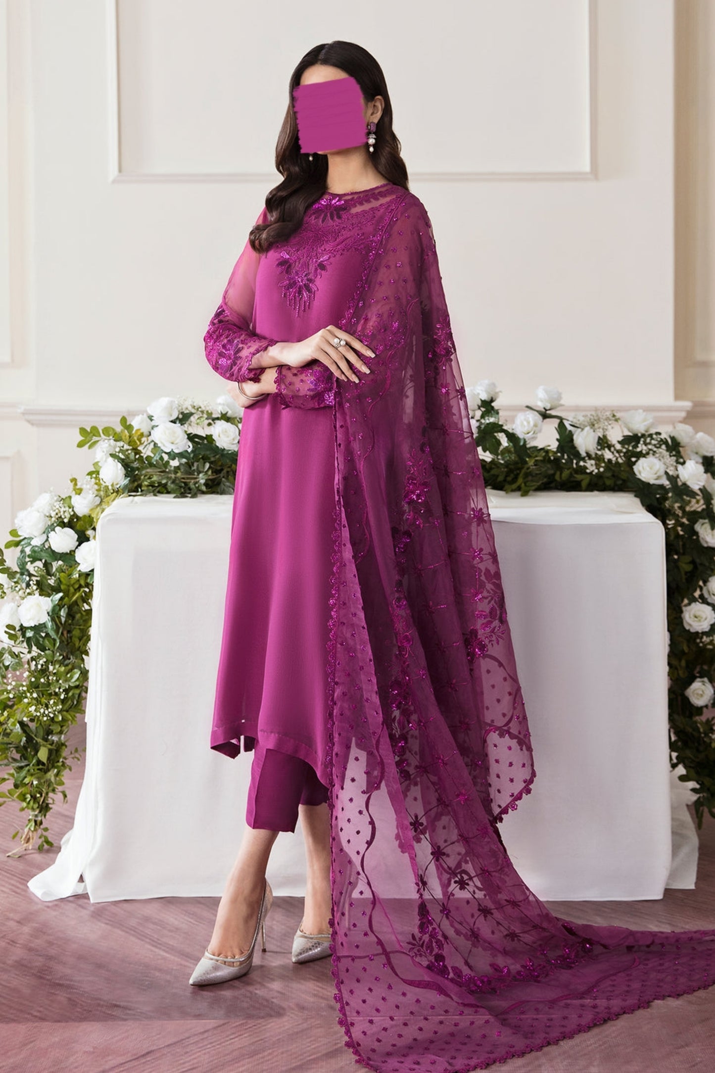 Baroque Shocking Pink Formal AT-24