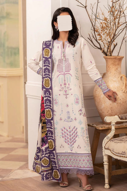 Meraki By Roheenaz Embroidered Linen Suit Unstitched 3 Piece ENZ24M