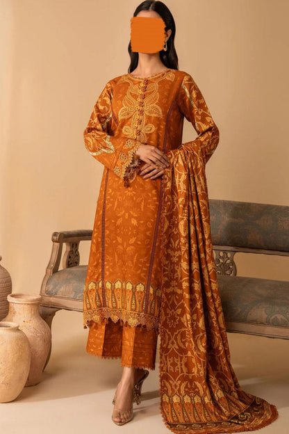 Izabel by Aabyaan Embroidered Linen Suit Unstitched 3 Piece AZ-04